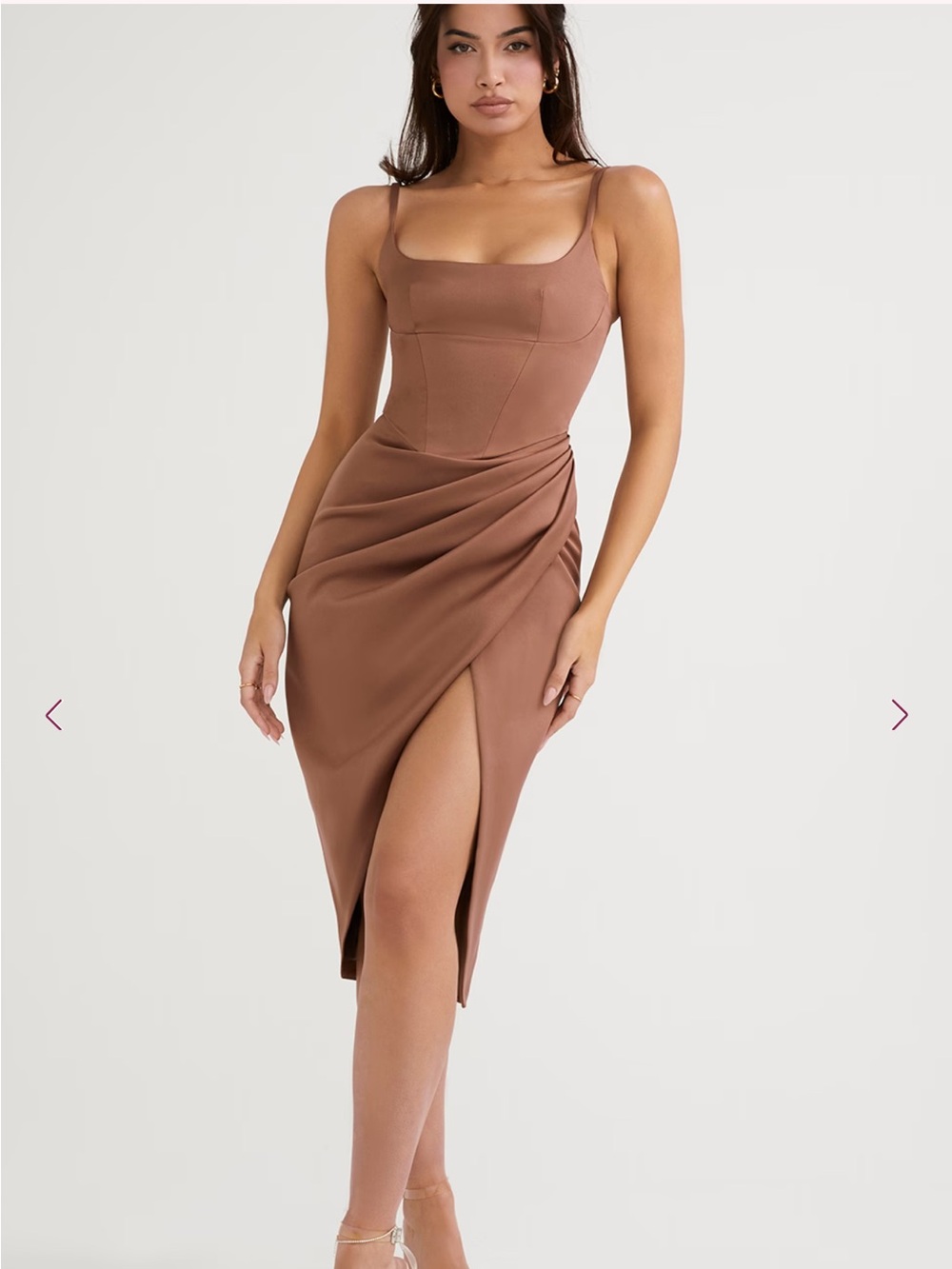 house of cb Satin Dress - Bronze - Picture 2 of 9